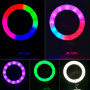 Кільцева світлодіодна Led Лампа Mini LJJ-20 RGB 8inch на прищіпці із затискачем для телефону