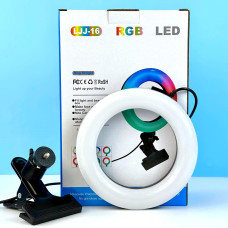 Кільцева світлодіодна Led Лампа Mini LJJ-16 RGB 6inch на прищіпці із затискачем для телефону