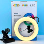 Кільцева світлодіодна Led Лампа Mini LJJ-16 RGB 6inch на прищіпці із затискачем для телефону