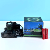 Ліхтар налобний Police 2188-T6 (2 акумулятори 18650, Zoom, Type-C)