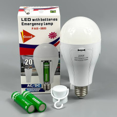 Світлодіодна лампа для кемпінгу FAT-3920 LED Bulb 20W (2*18650, патрон)
