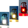 Ліхтар 5138 White, Yellow, Red light з карабіном (COB ULTRA, Li-Ion аккумулятор, магніт, Type-C)