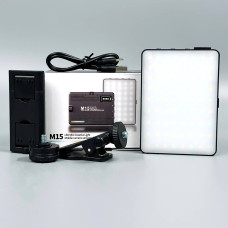 Портативне відеосвітло M15 з затискачем для фіксації 1500mAh 3000-9900K (10.5*7.5см)