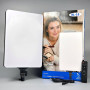Прямокутна LED лампа Ring Light RL-19 для фотостудії з пультом 2500-7500K (Ra96+) (40,0*28,0 см)
