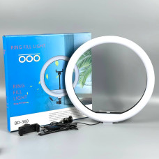 Кільцева світлодіодна Led Лампа BD-360 15inch (із затискачем під телефон від USB, 36см)