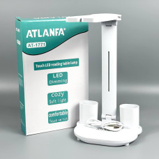 Настільна лампа акумуляторна AT-1771 (18650, 3 режими, 2 плафони з підставкою для телефона)