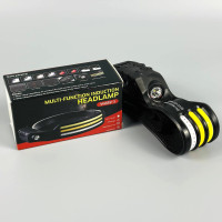 Ліхтар налобний BL-W689, 5808А-LM+3COB White, Yellow, Red light (Motion Sensor, Li-Ion акумулятор, Type-C)