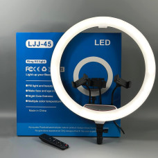 Кільцева світлодіодна Led Лампа 45см LJJ45 з 3-ма кріпленнями для телефону 220V
