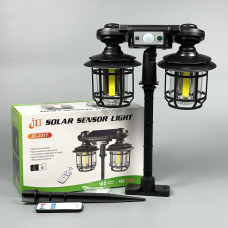 Світильник вуличний підвісний, підлоговий JD-2217 від сонячної батареї, з датчиком руху та пультом, 3 режими 