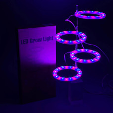 Фітолампа для рослин з 4 світлодіодними кільцями