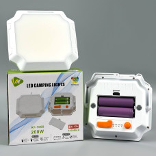 Ліхтар для кемпінгу AY-1068 200W з індикатором, Color light (2 акумулятори 18650)