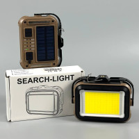 Ліхтар для кемпінгу TZD-01-COB White, Yellow light (Power Bank, Li-Ion акумулятор, Solar panel, Type-C, Magnetic, крюк)