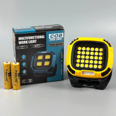 Ліхтар для кемпінгу W893-1-30COB White, Yellow+5SMD(Red) light (Power bank, 2x18650, Type-C, USB, Magnetic, гачок)