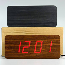Настільний годинник VST-865-1 (червона підсвітка, дата, температура, 220V, 4хАAA)