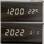 Настільний годинник VST-861-6 (біла підсвітка, дата, температура, будильник, голосовий контроль, DC-5V, 4хАAA)