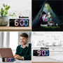 Настільний годинник VST-898C (RGB підсвітка, дата, температура, будильник, дисплей DC-5V, 2хАAA)