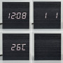 Настільний годинник VST-869-6 (біла підсвітка, дата, температура, будильник, голосовий контроль, DC-5V, 4хАAA)