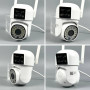 Камера відеоспостереження V380 Pro 2L-V16 з 2-ма Lens, поворотна (WiFi, 2K, 4MP)