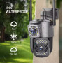Камера відеоспостереження V380 Pro 2L-V21-4G Sim з 2-ма Lens, поворотна (WiFi, 2K, 4MP)