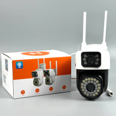 Камера відеоспостереження V380 Pro 2L-V21W з 2-ма Lens, поворотна (WiFi, 2K, 4MP)