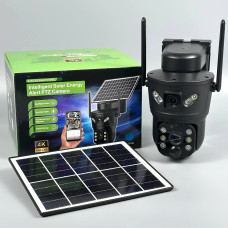 Камера відеоспостереження V380 Pro T9-4G Sim з 2-ма Lens та сонячною батареєю (WiFi, 4K, 4MР)
