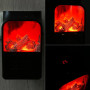Міні-електрообігрівач у розетку Flame Heater 1000W (з підсвічуванням, LED дисплеєм та пультом керування) (18см)