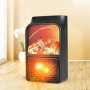 Міні-електрообігрівач у розетку Flame Heater 1000W (з підсвічуванням, LED дисплеєм та пультом керування) (18см)