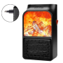 Міні-електрообігрівач у розетку Flame Heater 1000W (з підсвічуванням, LED дисплеєм та пультом керування) (18см)