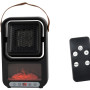 Настільний керамічний обігрівач Fireplace Fan Heater 1000W (з підсвічуванням та пультом керування) (24 см)
