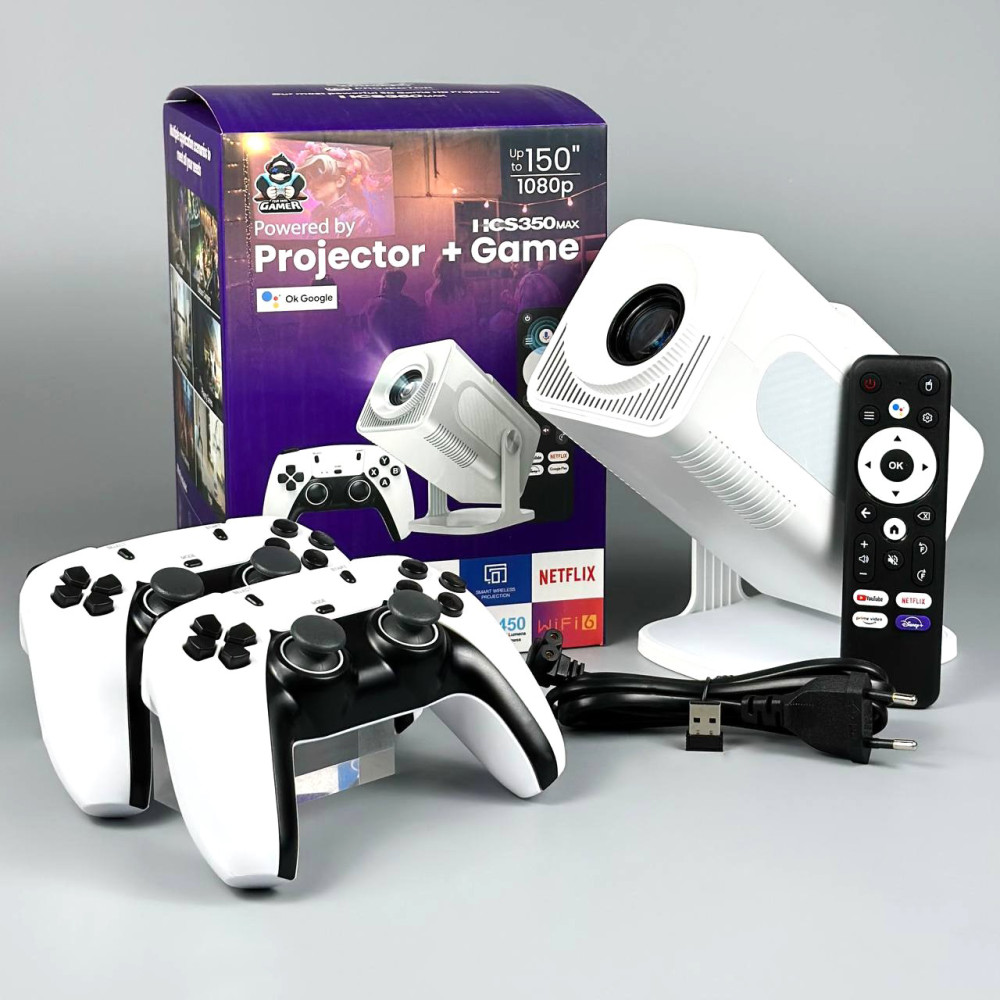 Проектор + Game HCS350 Max (Android 11, 4K, 450 Ansi, Bluetooth+Wi-Fi, 1080P)