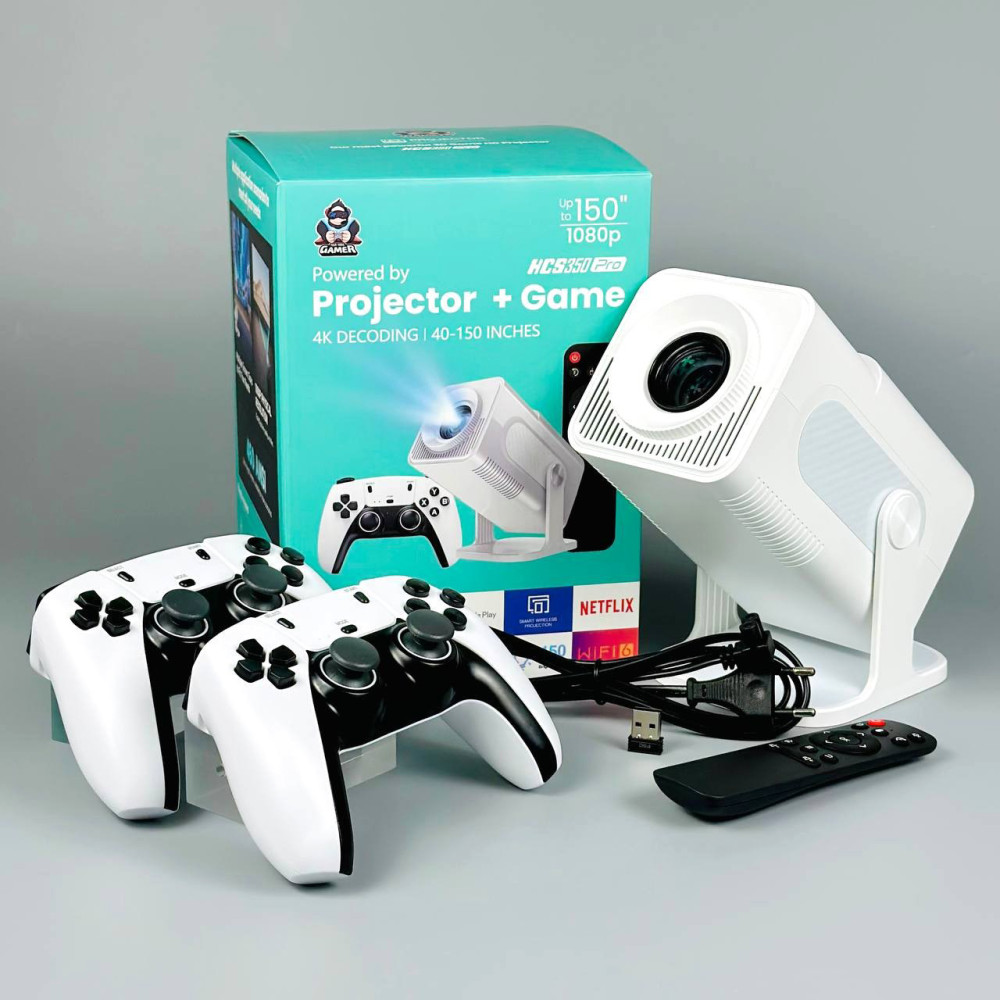 Проектор + Game HCS350Pro (Android 11, 4K, 450 Ansi, Bluetooth+Wi-Fi, 1080P)