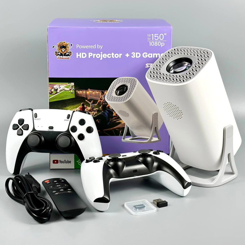 Проектор + Game S40 Ultra (Android 10, 150 Lumen, Bluetooth + WiFi) (1Gb+8Gb)