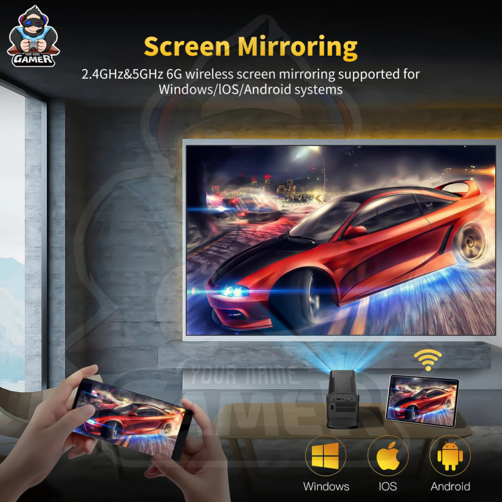 Проектор + Game HCS350Pro+ (Android 11, 4K, 450 Ansi, Bluetooth+Wi-Fi6, 1080P) (2Gb, 16Gb)