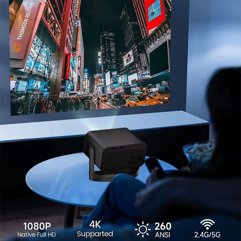 Проектор V8 (Android 11, 240 lumen, Bluetooth+WiFі, 1920*1080P)