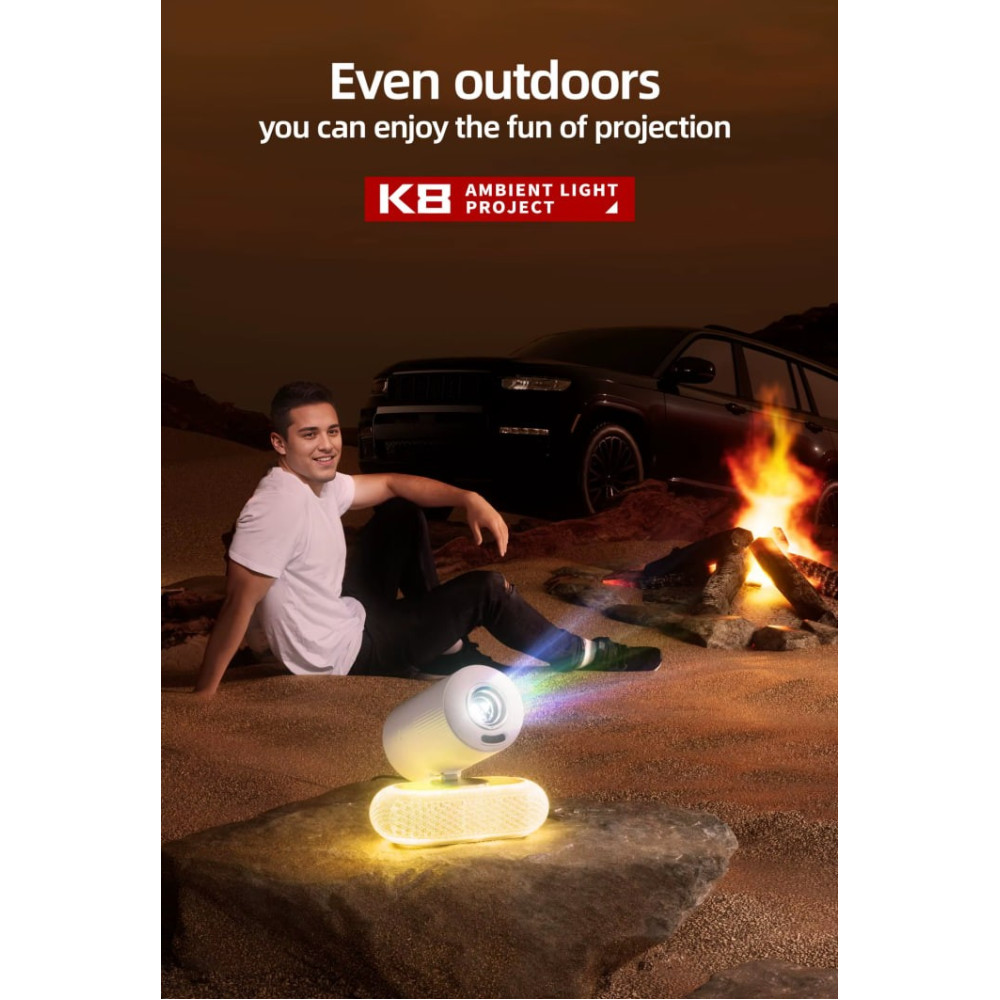 Проектор K8-KTV (Android 13, 4K, 500 Ansi, Bluetooth+WiFi, 1080P)