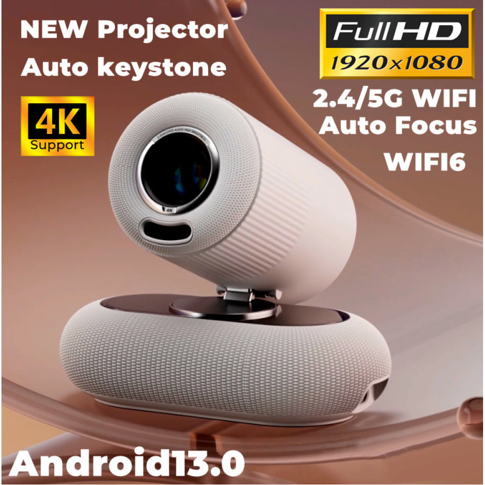 Проектор K8-KTV (Android 13, 4K, 500 Ansi, Bluetooth+WiFi, 1080P)