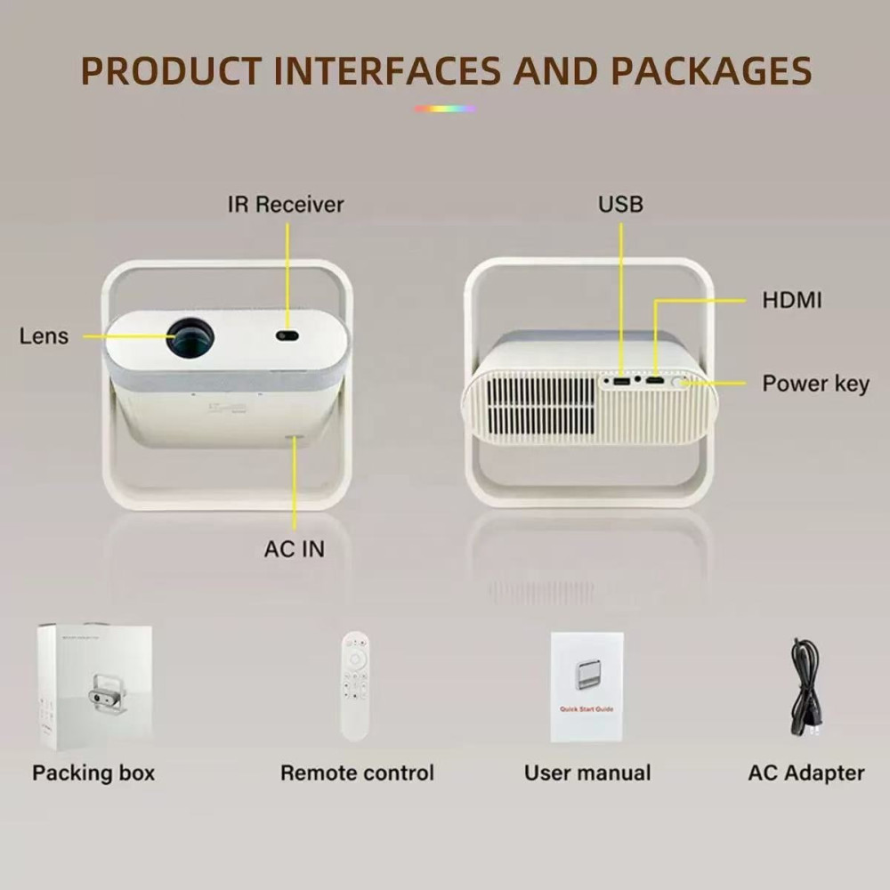 Проектор NSL03 (Android 11, 4K, 350 Ansi, Bluetooth + WiFi6, 1080P)
