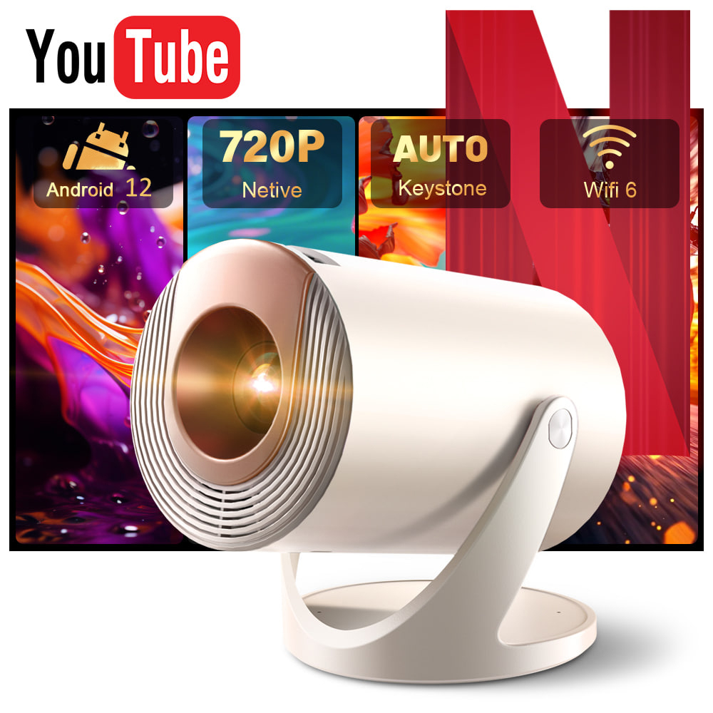 Проектор Q310 (Android 12, 120 lumen, Bluetooth + WiFi, 1280*720P, 1Gb+8Gb)