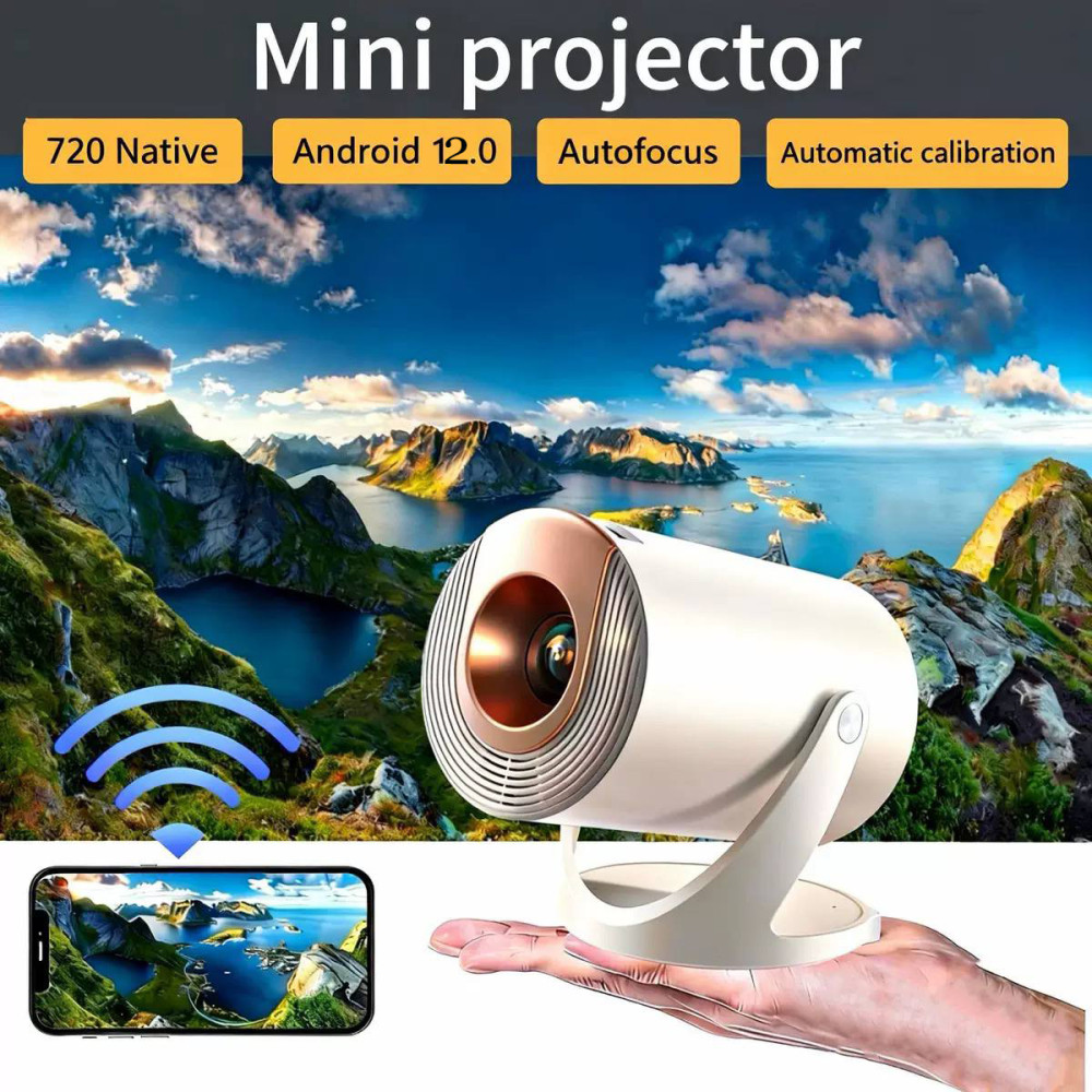 Проектор Q310 (Android 12, 120 lumen, Bluetooth + WiFi, 1280*720P, 1Gb+8Gb)