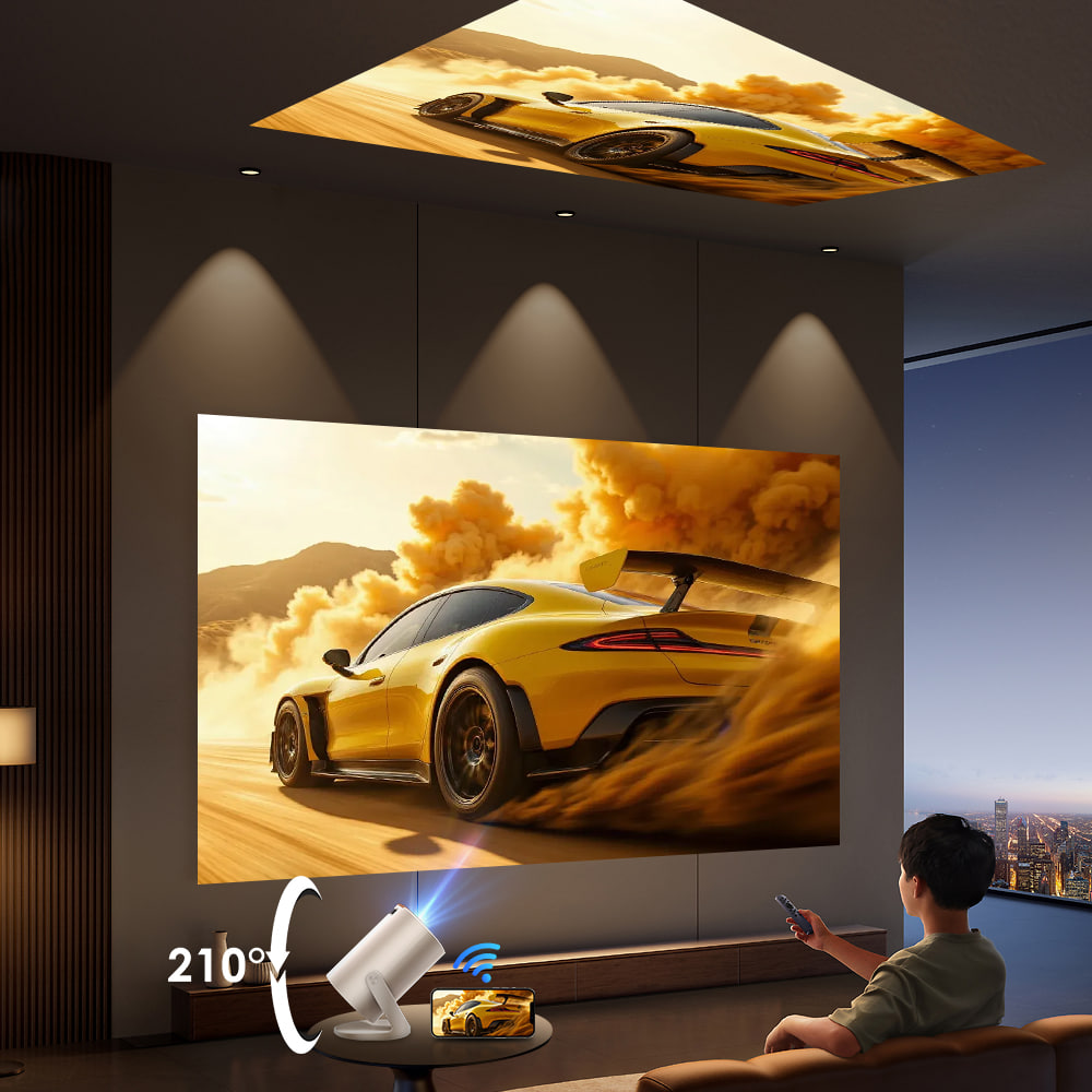 Проектор Q310 (Android 12, 120 lumen, Bluetooth + WiFi, 1280*720P, 1Gb+8Gb)