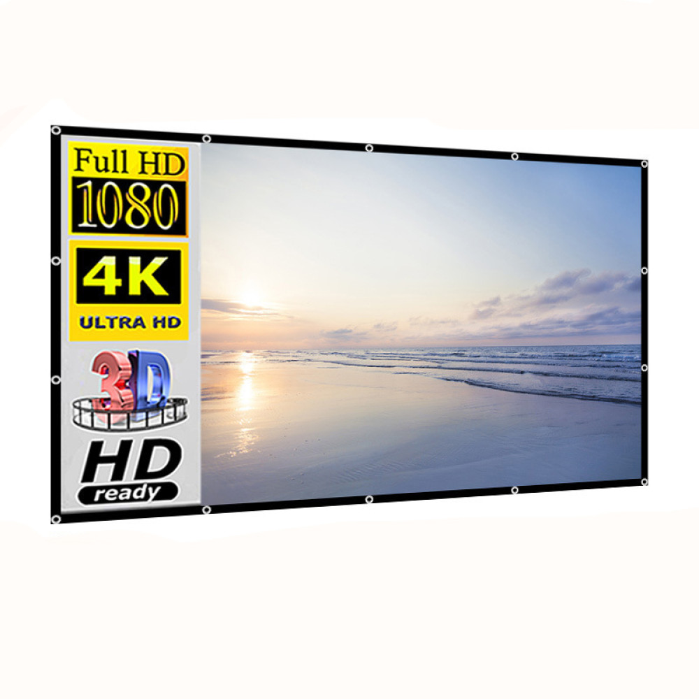 Екран для проектора 16:9, 72 дюймів (159х90см) кріплення на гачках (щільность 85грм)