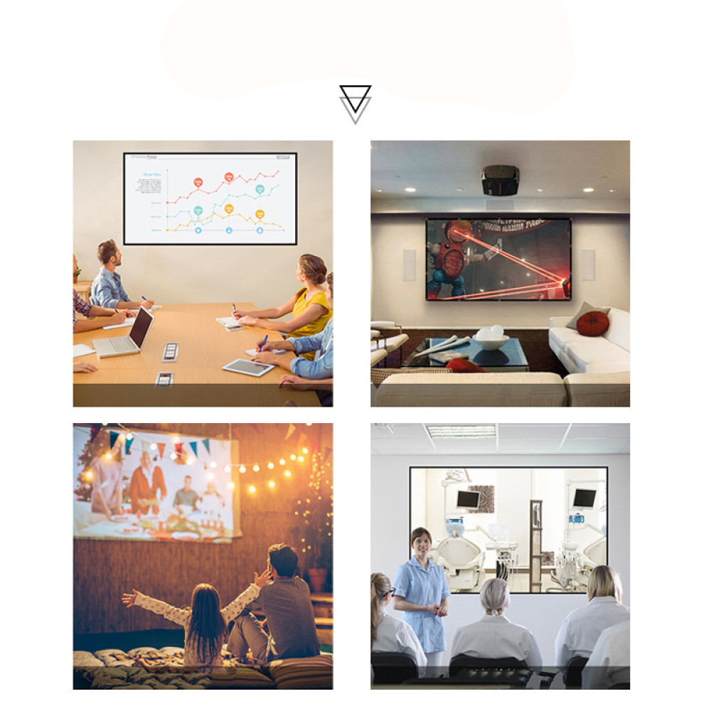 Екран для проектора 16:9, 100 дюймів (221х125см) кріплення на гачках (щільность 120грм)