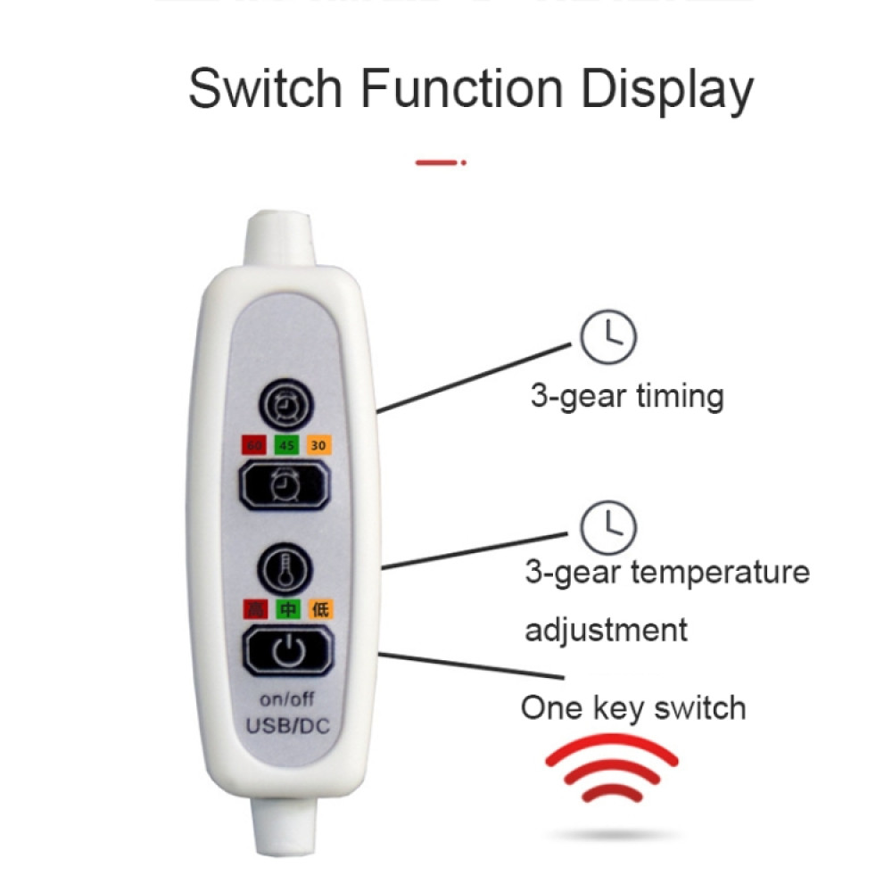 Електрогрілка-килимок (45*45 см) з таймером та 3 режими температури від USB 