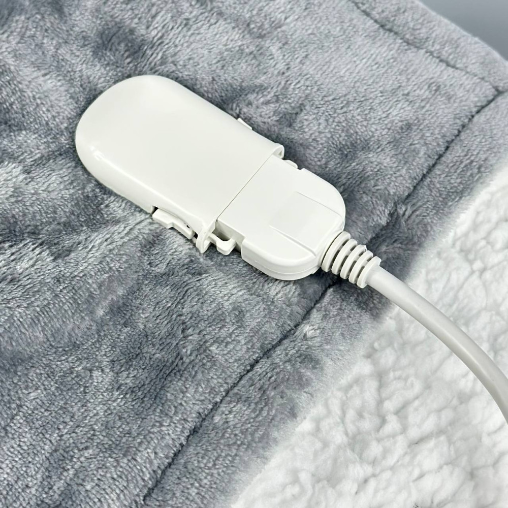 Електрична ковдра Soft fleece (130*150см) з таймером та 10 режимів температури від 220V