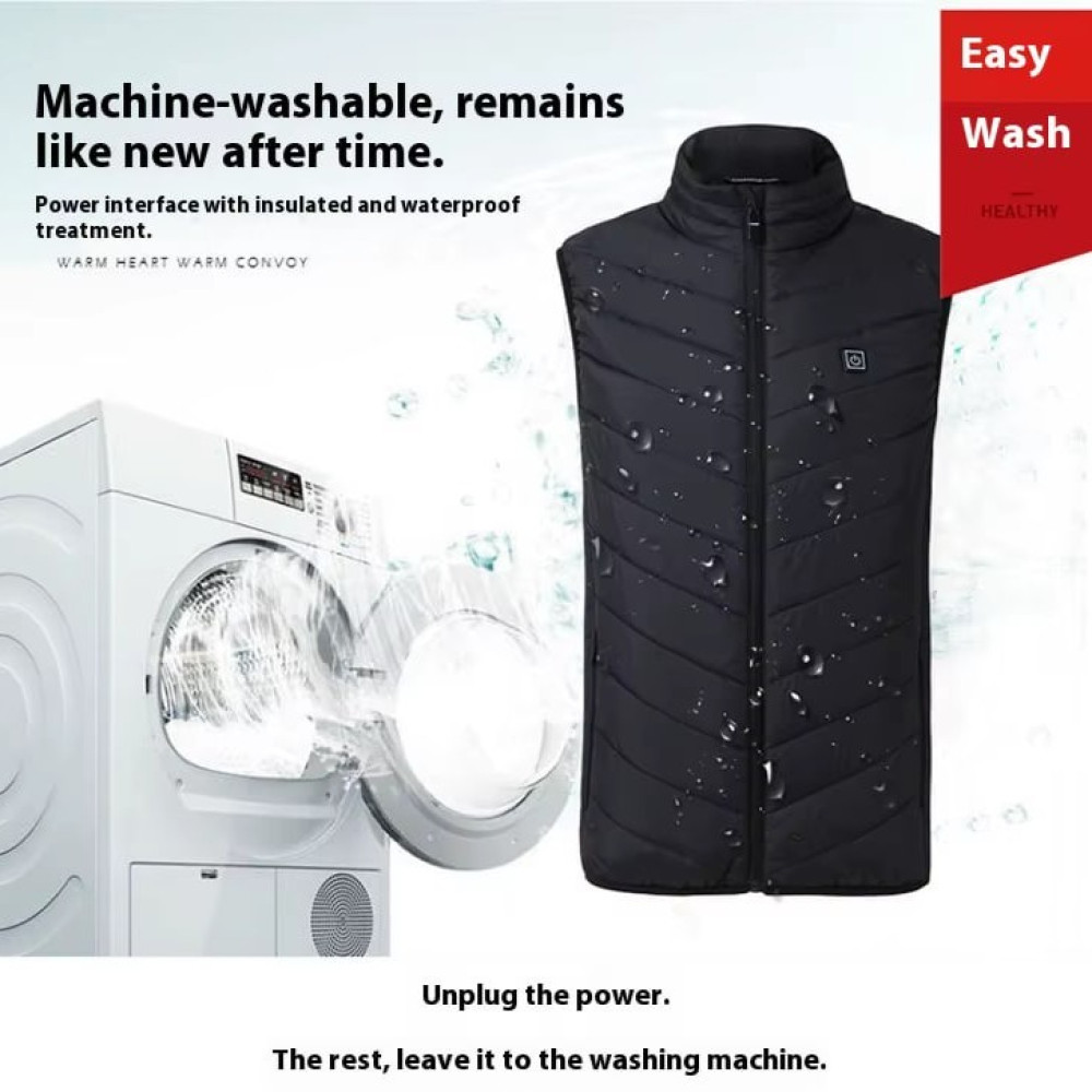 Жилет (4XL) з підігрівом від Power Bank (USB), 4 зони обігріву