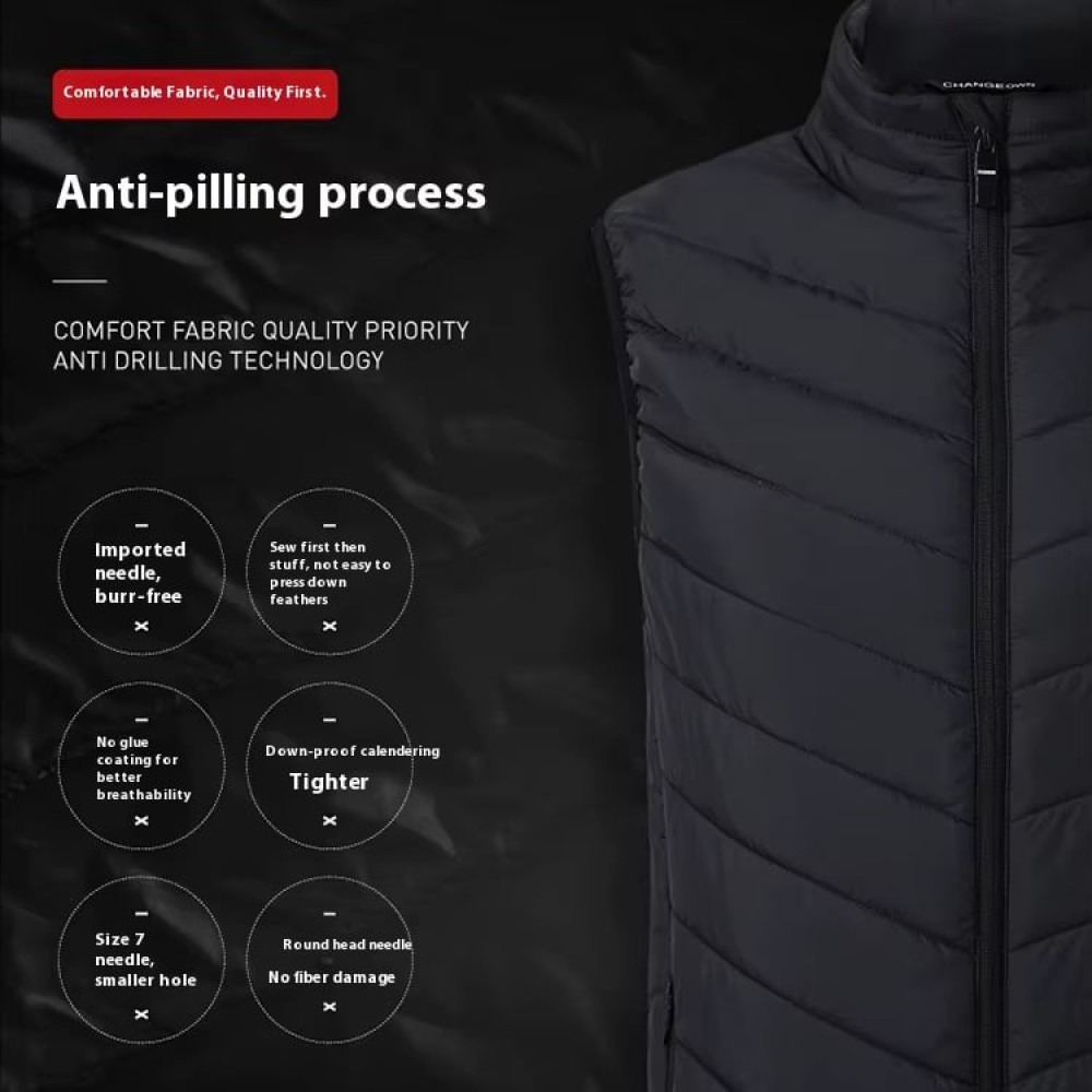 Жилет (4XL) з підігрівом від Power Bank (USB), 4 зони обігріву