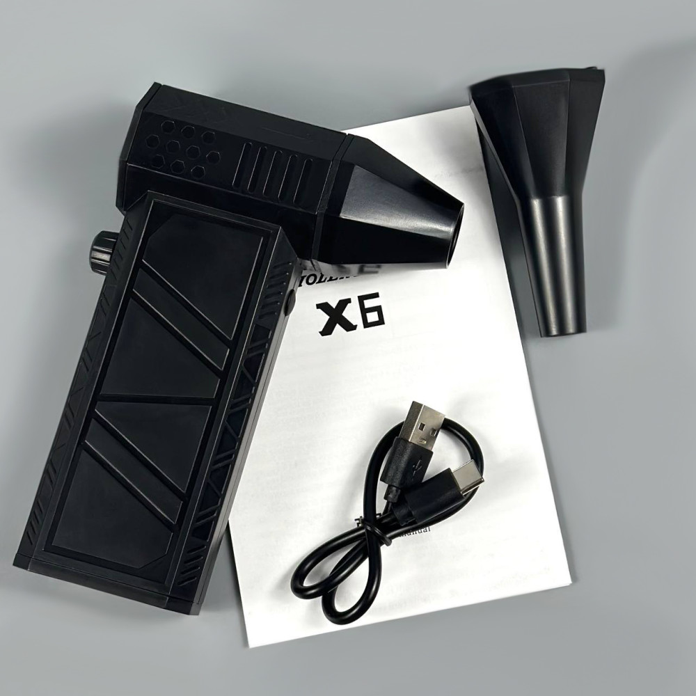 Турбовентилятор портативний Turbo Fan X6 2*4000mAh (для обдування та очищення)