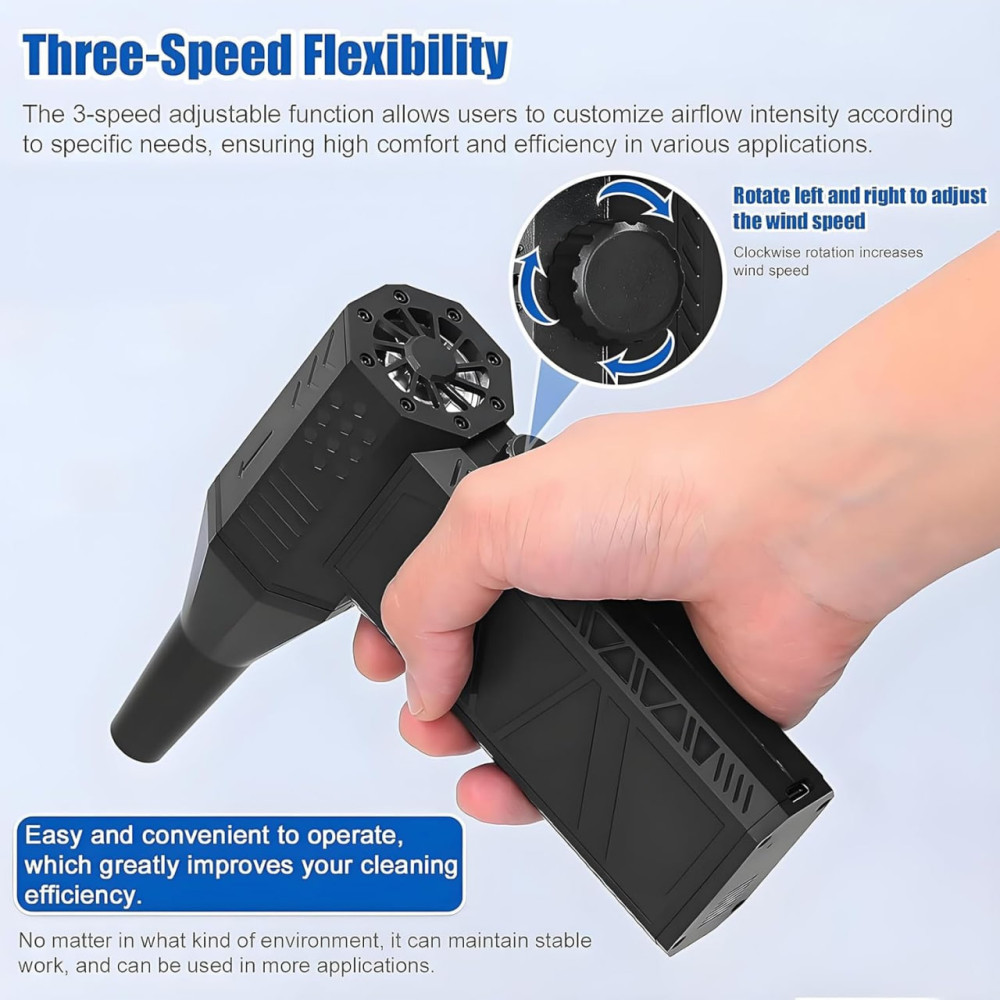 Турбовентилятор портативний Turbo Fan X6 2*4000mAh (для обдування та очищення)