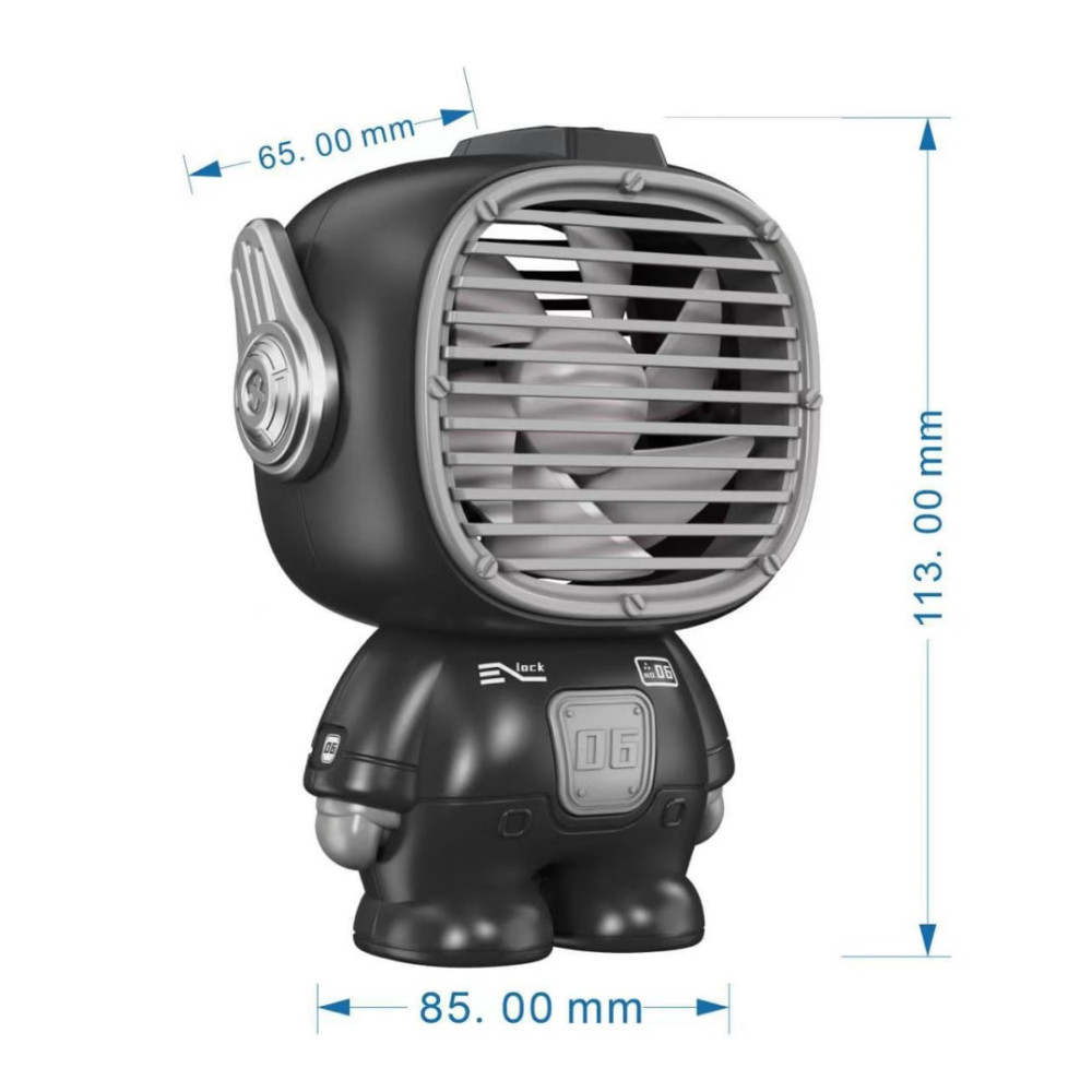 Вентилятор Mini K9 Astronaut (з вбуд. акум.) (11,3сm)