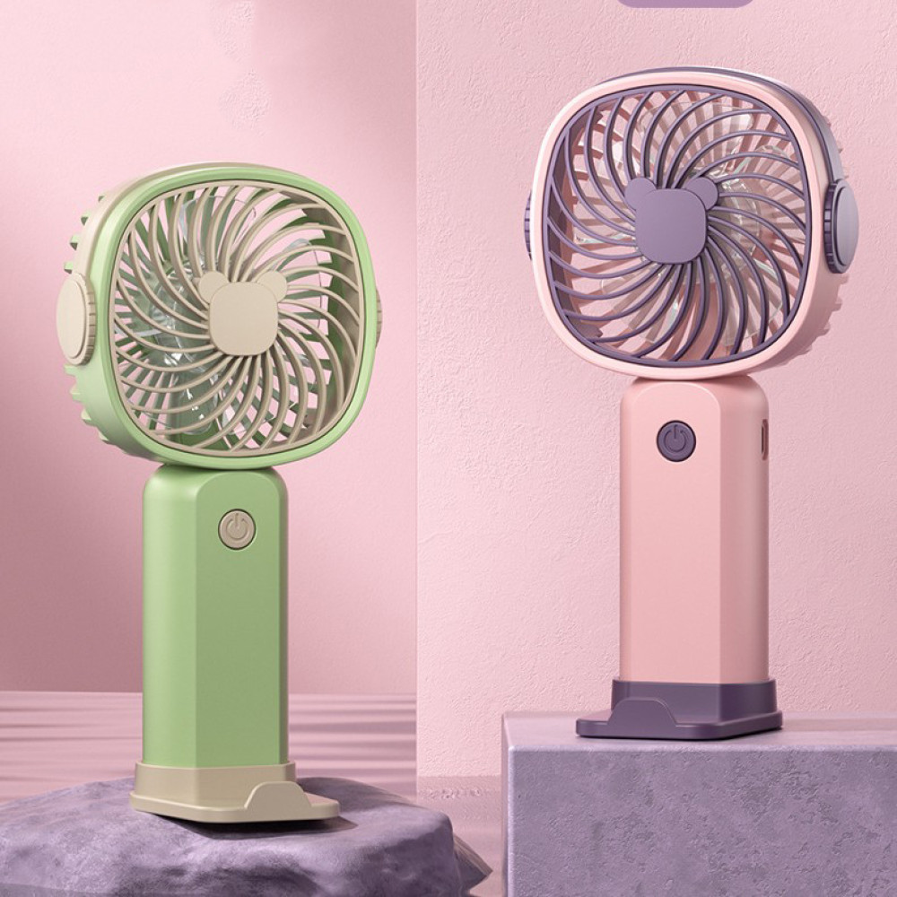 Вентилятор KLW-F8 Mini з підставкою для телефону (з вбуд. акум.) (17cm)
